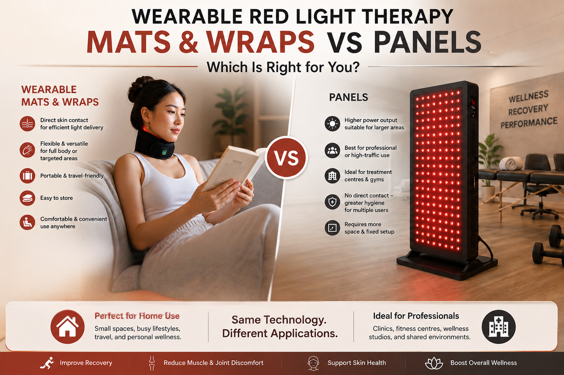 Red Light Therapy Mats & Wraps vs Panels: Which Is Right for You?