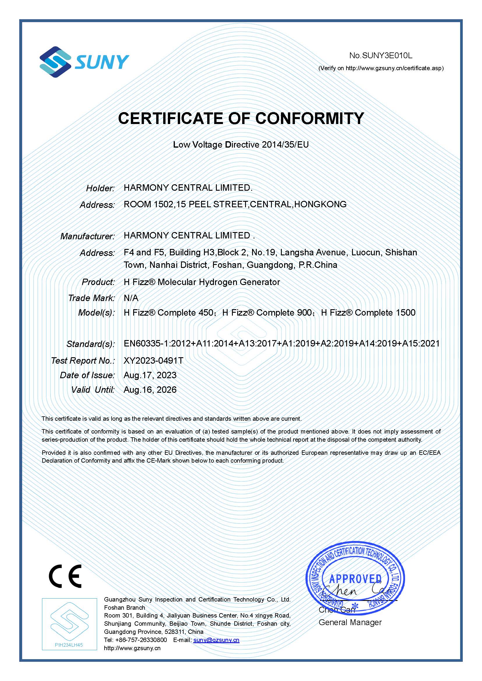 H Fizz® Complete 1500 Molecular Hydrogen/ Oxygen Generator