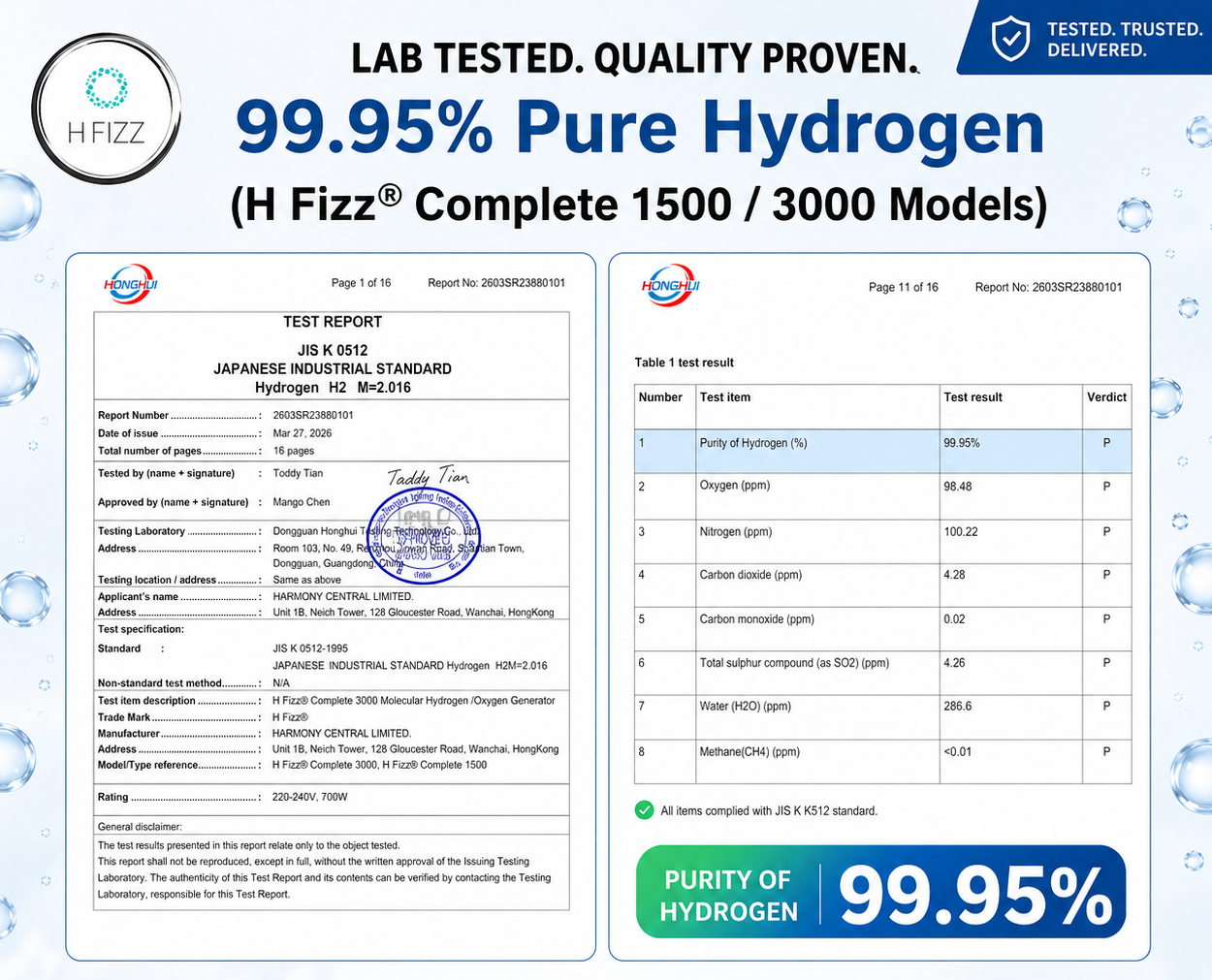 H Fizz® Complete 1500 Molecular Hydrogen/ Oxygen Generator