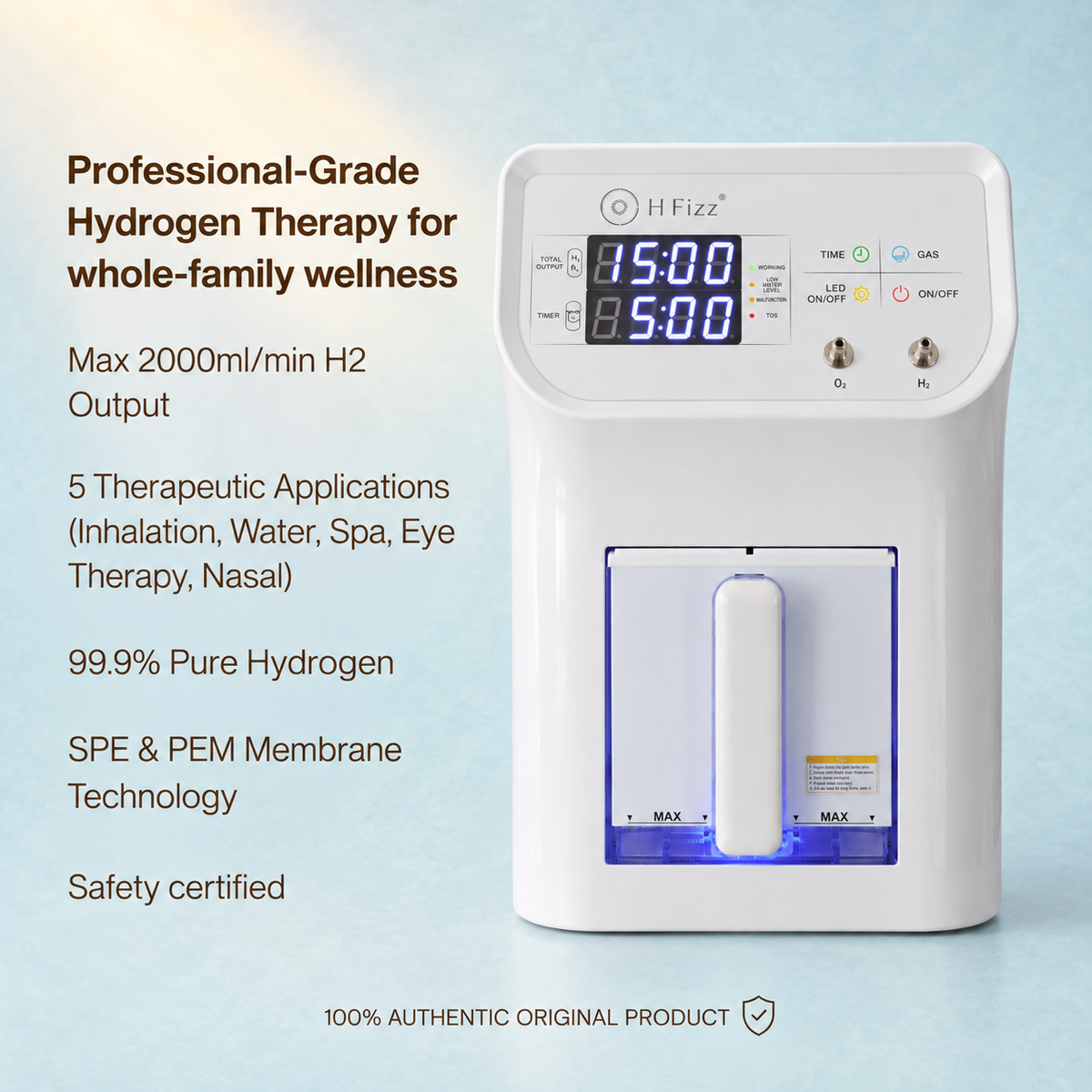 H Fizz® Complete 3000 Molecular Hydrogen/ Oxygen Generator